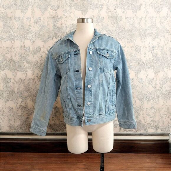 Everlane Jean Denim Jacket Coat Light M Medium - Picture 1 of 6